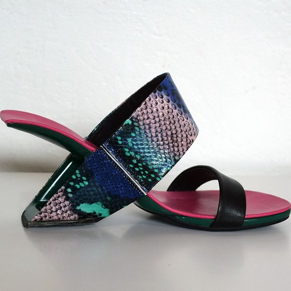 NEW High Heels Sandal Snake Print - Picture 6 of 11